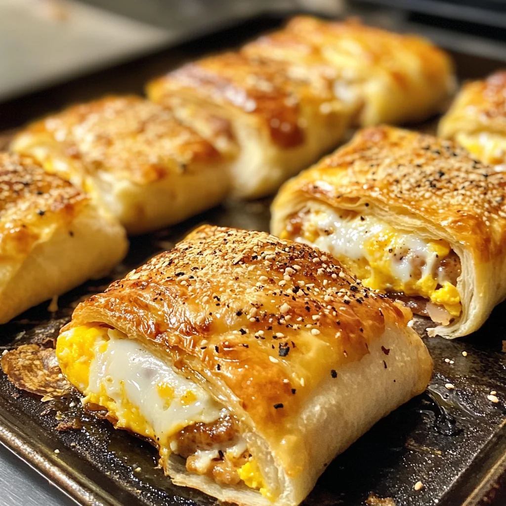 Sausage egg cheese rollups easy