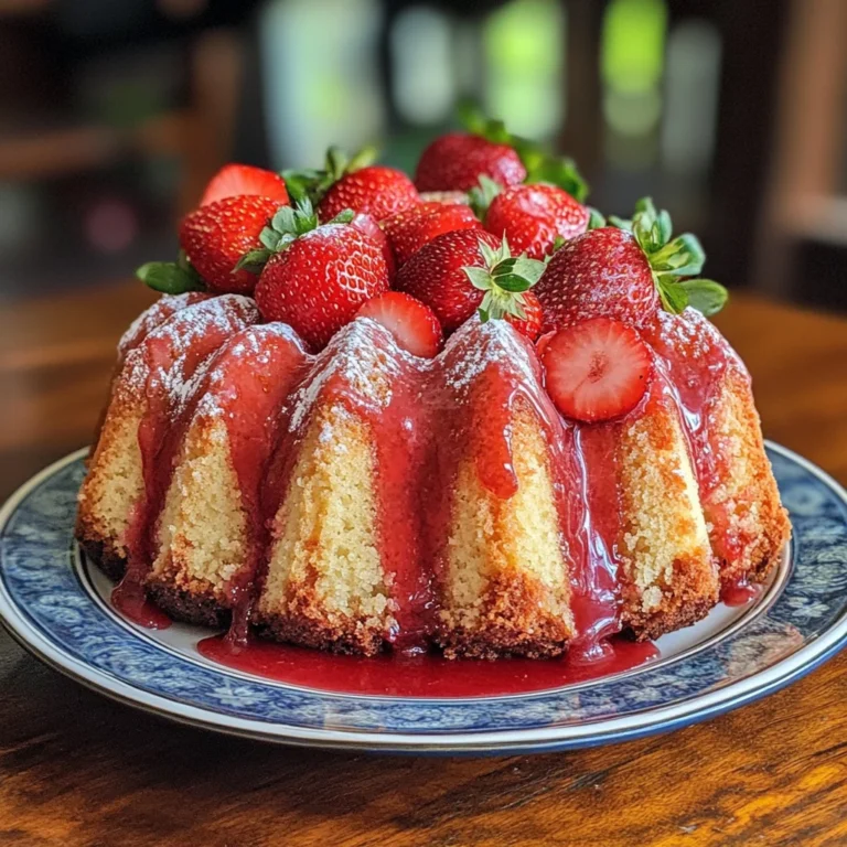 Strawberry pound cake
