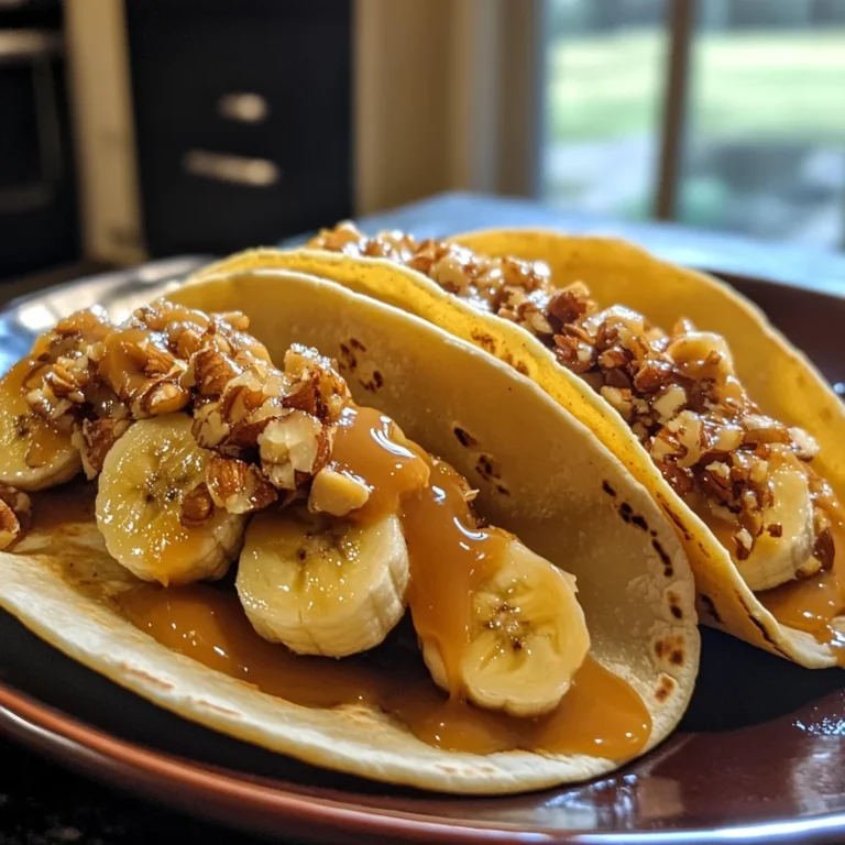 Caramel Banana Nuts Tacos