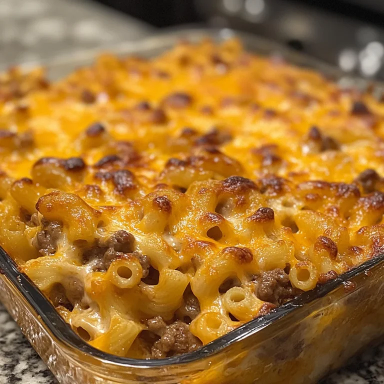 Cheesy Macaroni Hamburger Casserole