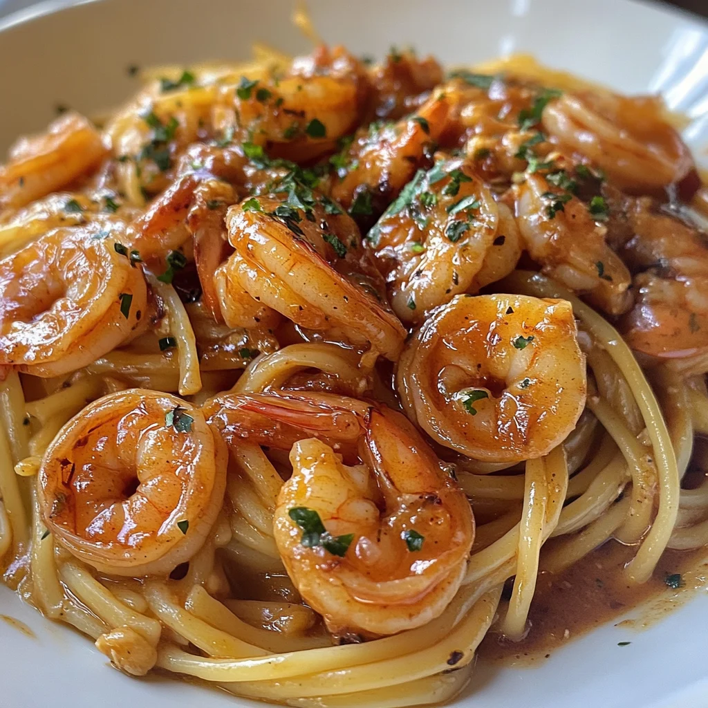 Louisiana Barbecued Shrimp Linguine