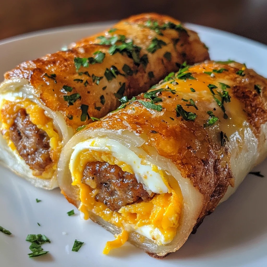 Sausage Egg Cheese Rollups