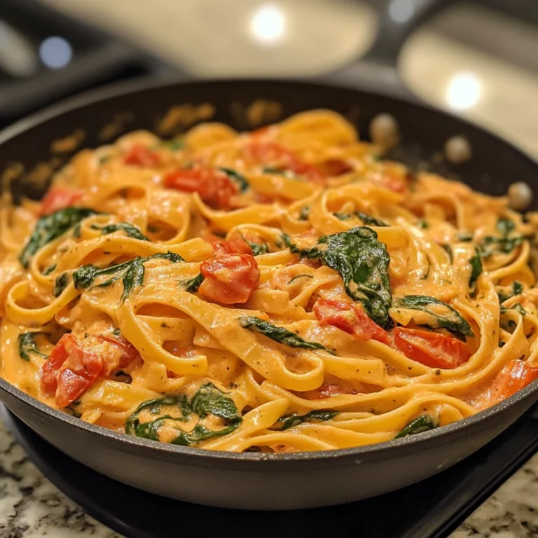 Creamy Spinach Tomato Pasta