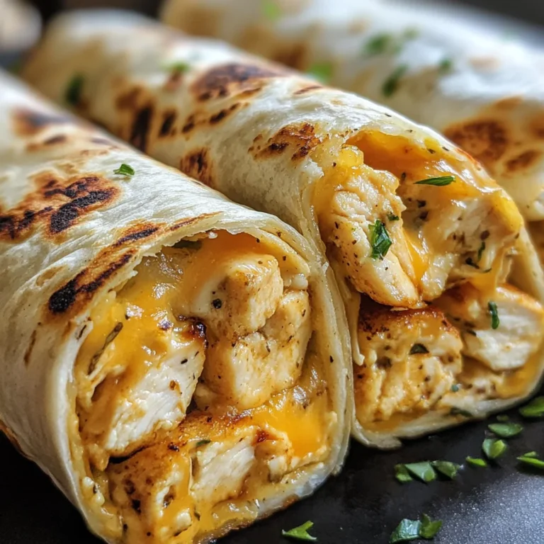 Best cheesy garlic chicken wraps