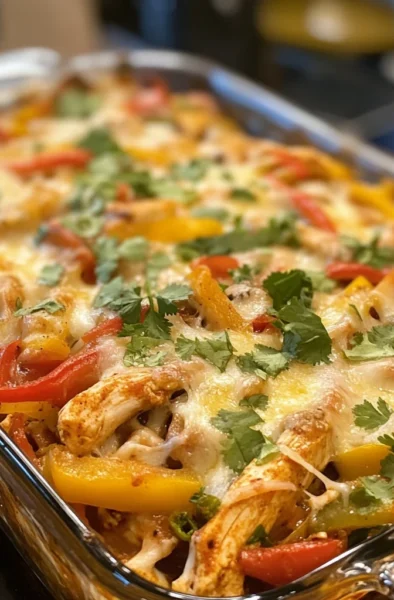 Fajita chicken casserole bake