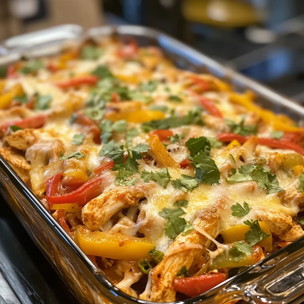 Fajita chicken casserole bake