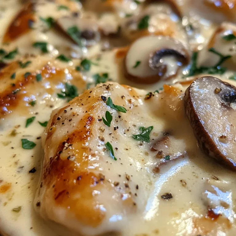 Creamy rotisserie chicken mushroom