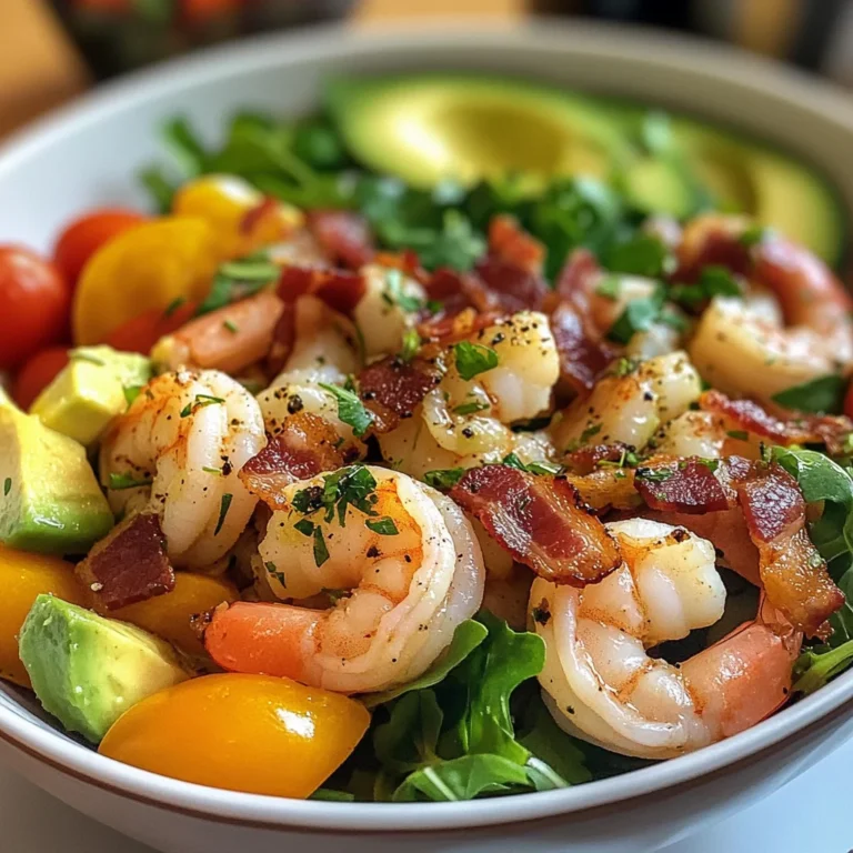 Avocado Shrimp Bacon Salad