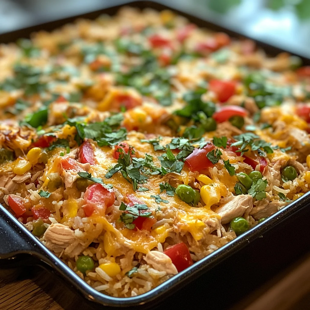Southwest chicken rice bake