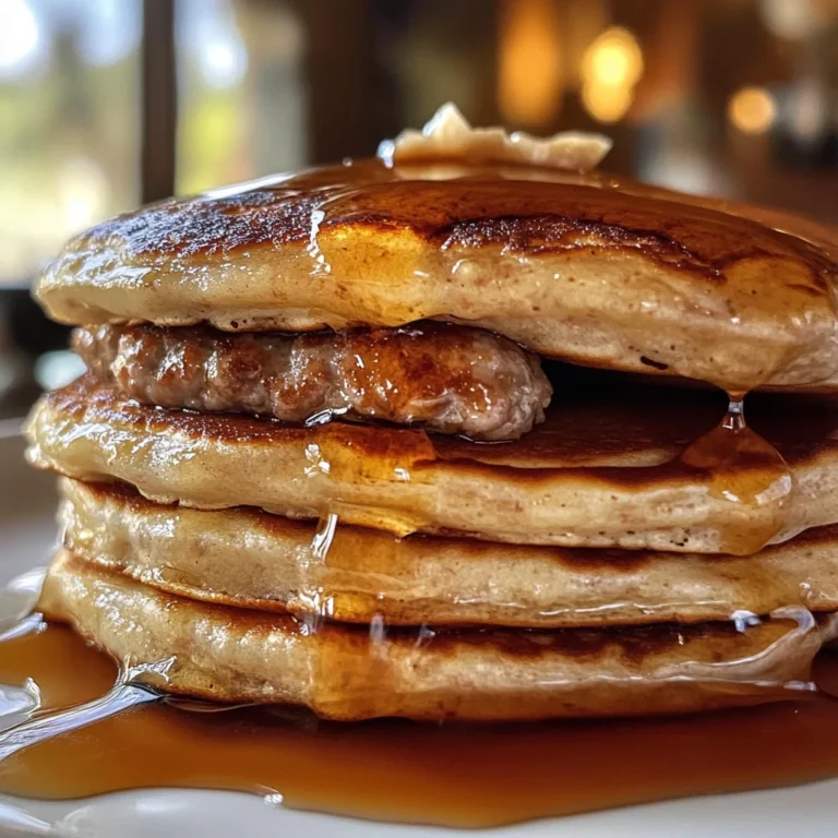 Sausage Dipped Pancakes