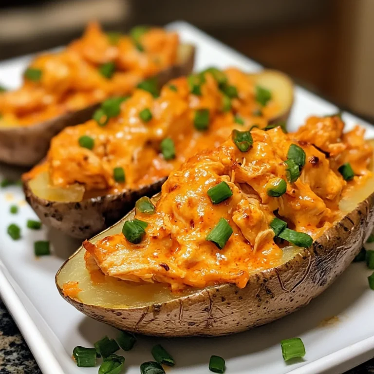 Buffalo Chicken Baked Potatoes