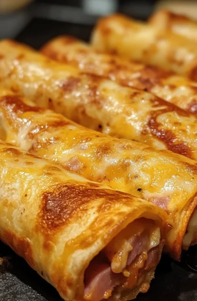 Ham Cheese Tortilla Rollups