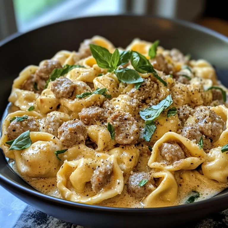 Creamy italian sausage tortellini