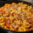 Cheesy pizza tortellini dinner