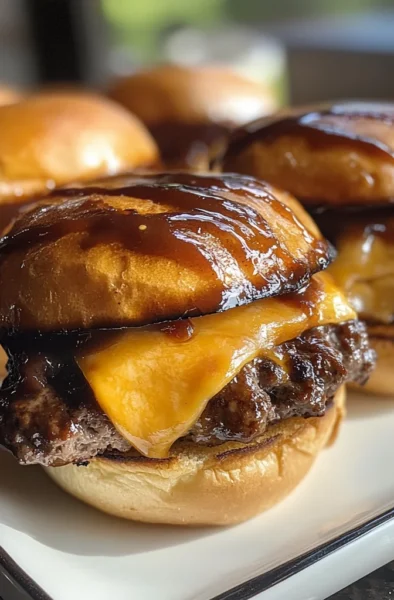 BBQ Cheeseburger Sliders Hawaiian