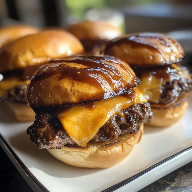 BBQ Cheeseburger Sliders Hawaiian