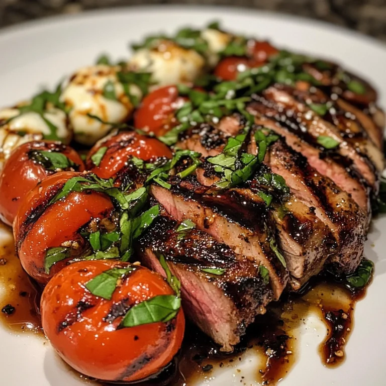 Balsamic Caprese Grilled Flank