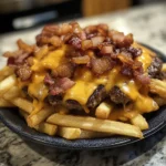 Maple bacon cheeseburger poutine