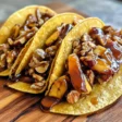 Caramel banana nuts tacos