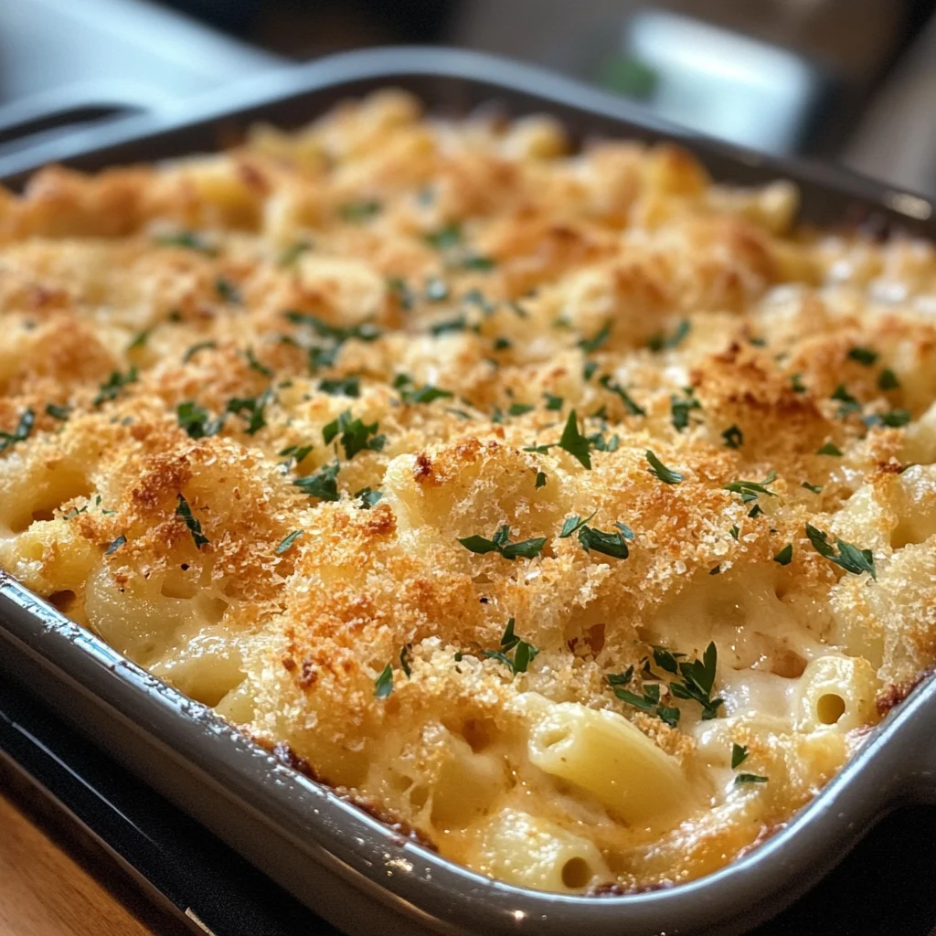 Seafood Mac Cheese Bake