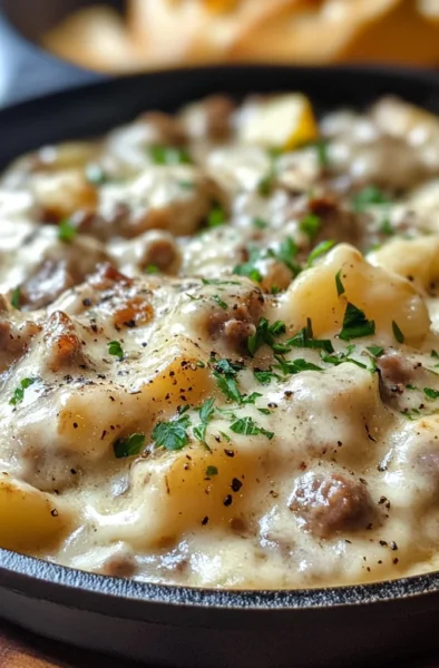Creamy Meat Potato Skillet