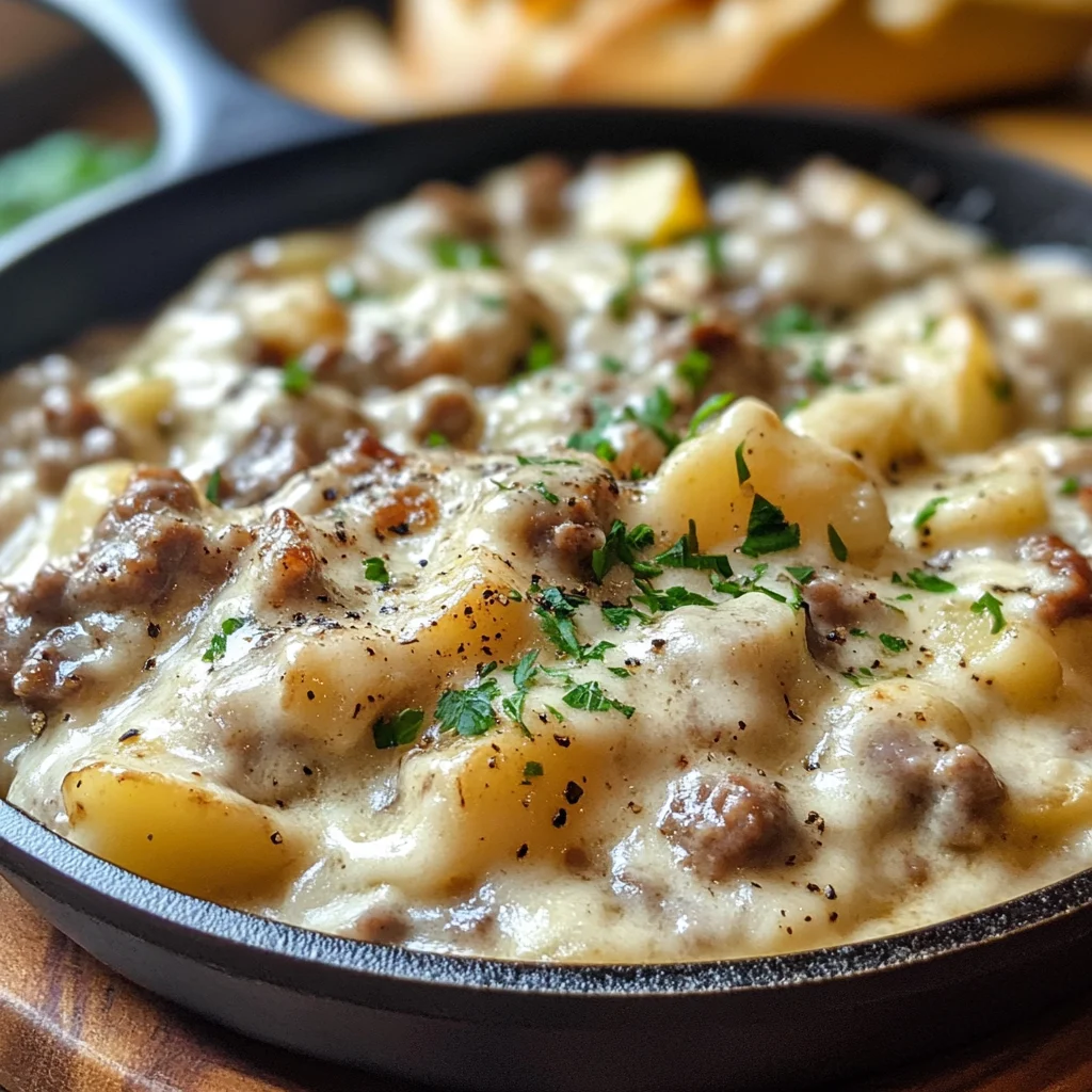 Creamy Meat Potato Skillet
