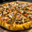 Cheeseburger pizza crust toppings