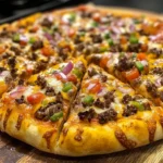 Cheeseburger pizza crust toppings