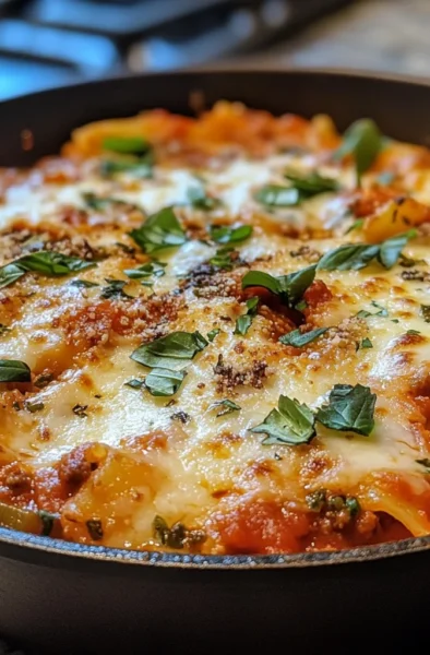 Lazy lasagna skillet meal