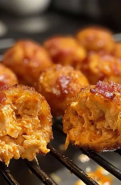 Buffalo chicken bacon bombs