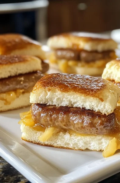 Sausage Breakfast Hawaiian Sliders