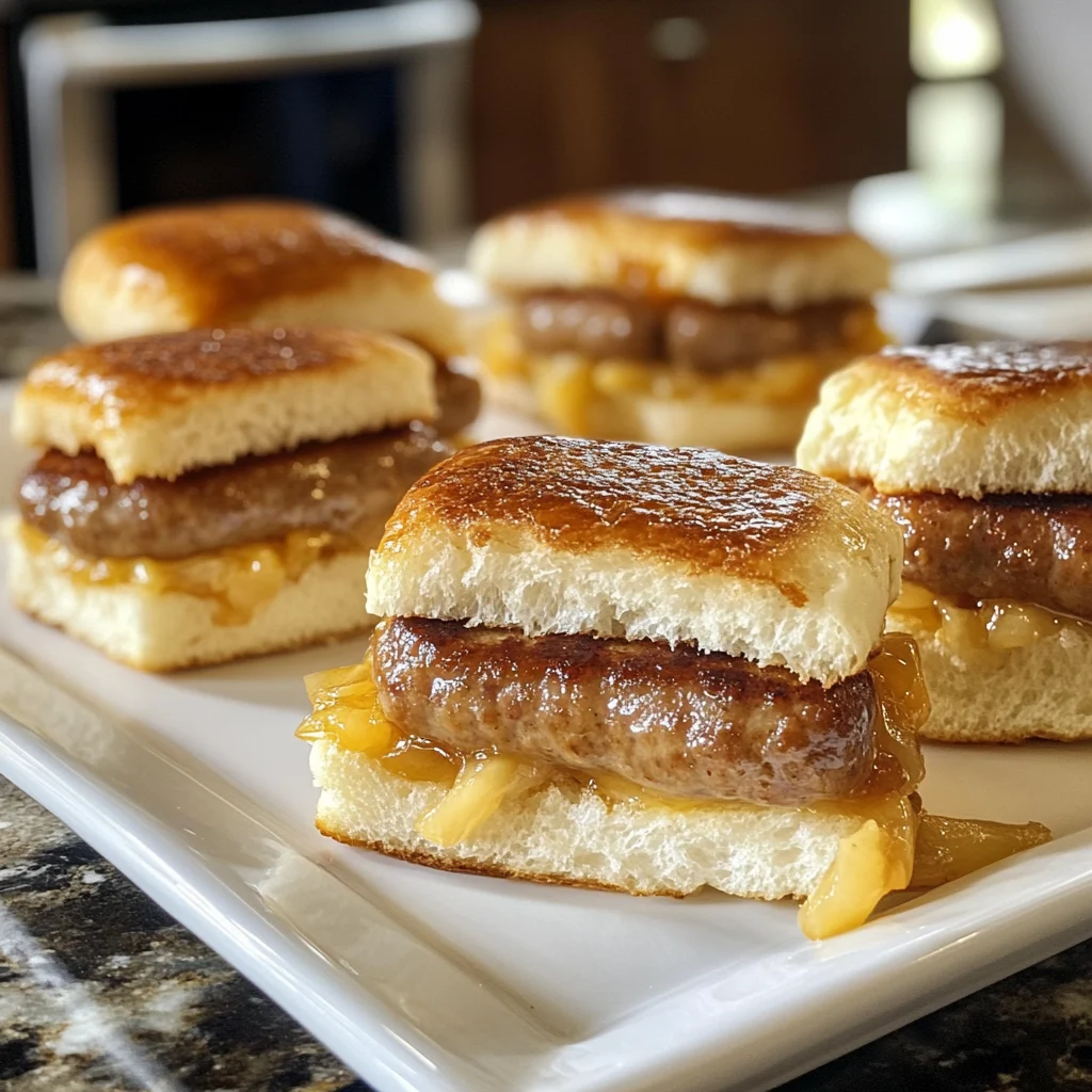 Sausage Breakfast Hawaiian Sliders
