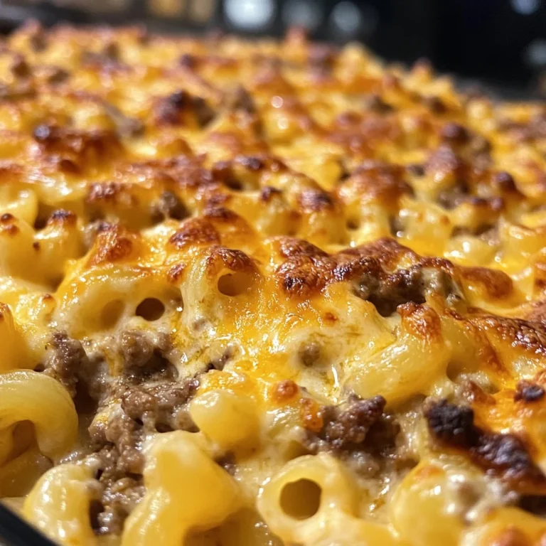 Cheesy macaroni hamburger casserole