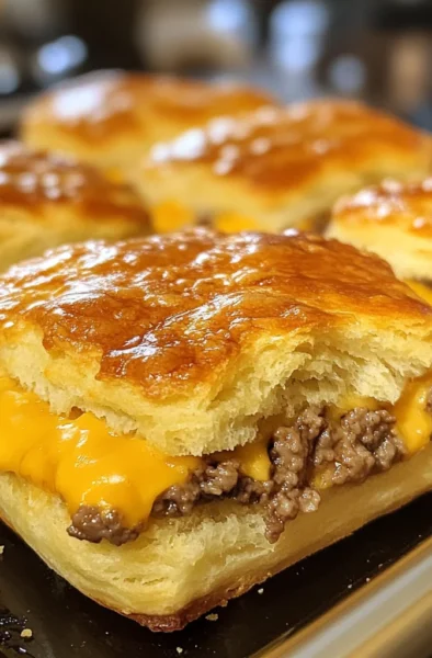 Chopped cheeseburger biscuits bake