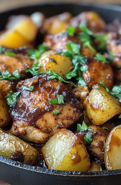 BBQ Chicken Potato Skillet
