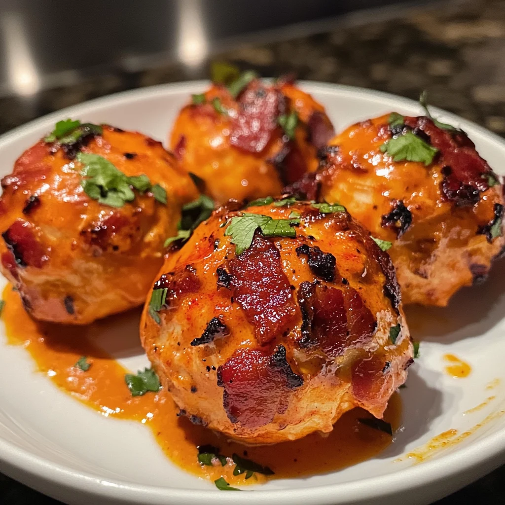 Buffalo Chicken Bacon Bombs