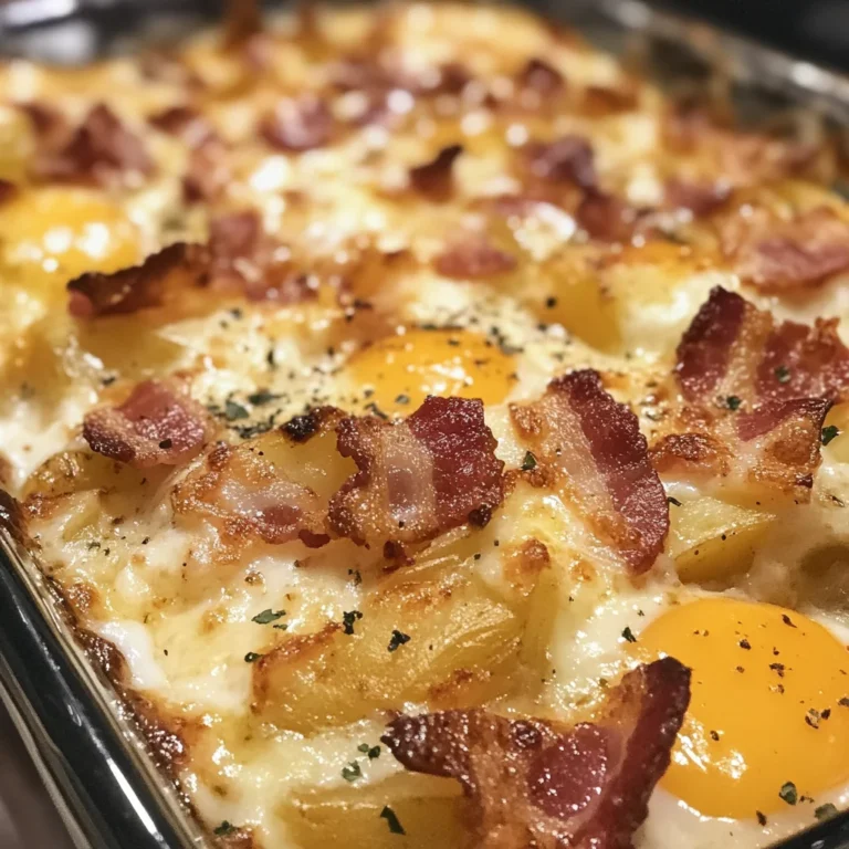 Cheesy Bacon Potato Egg Bake