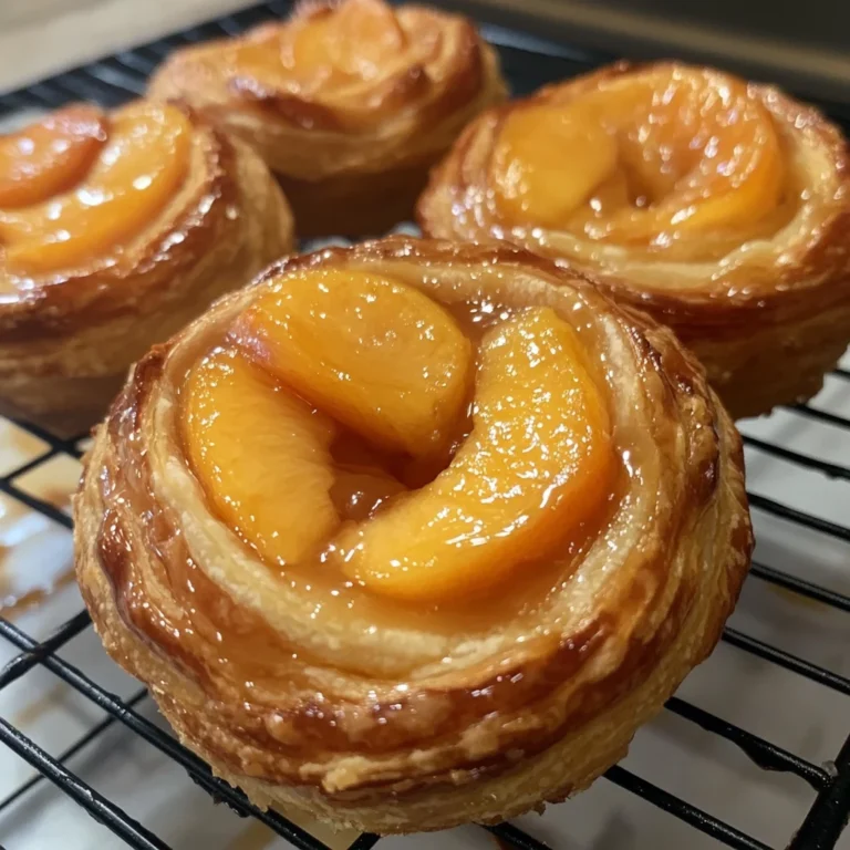 Peach pie crescent cruffins