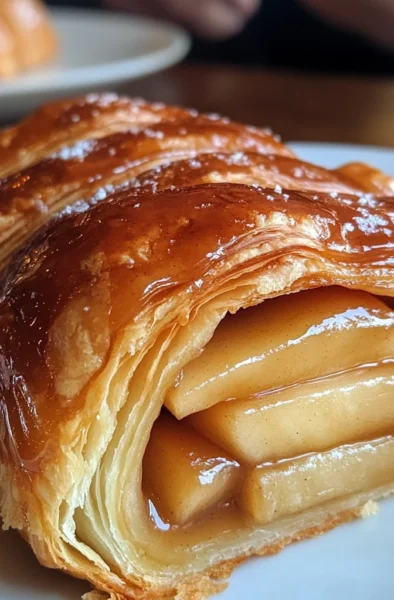 Caramel apple puff pastry