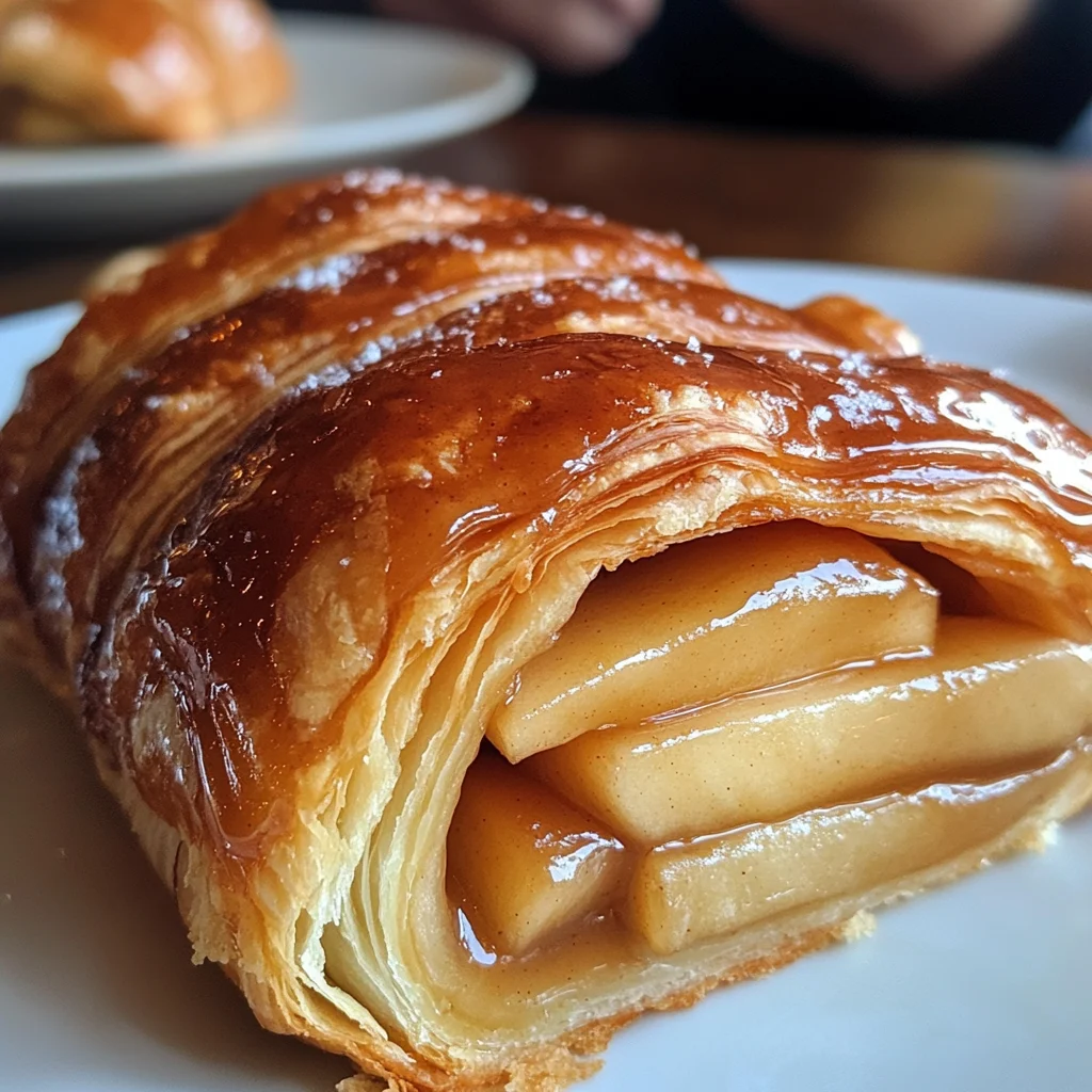 Caramel apple puff pastry