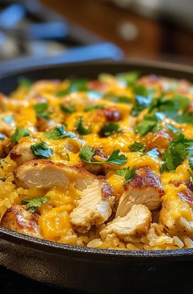 Arroz con pollo cheesy chicken