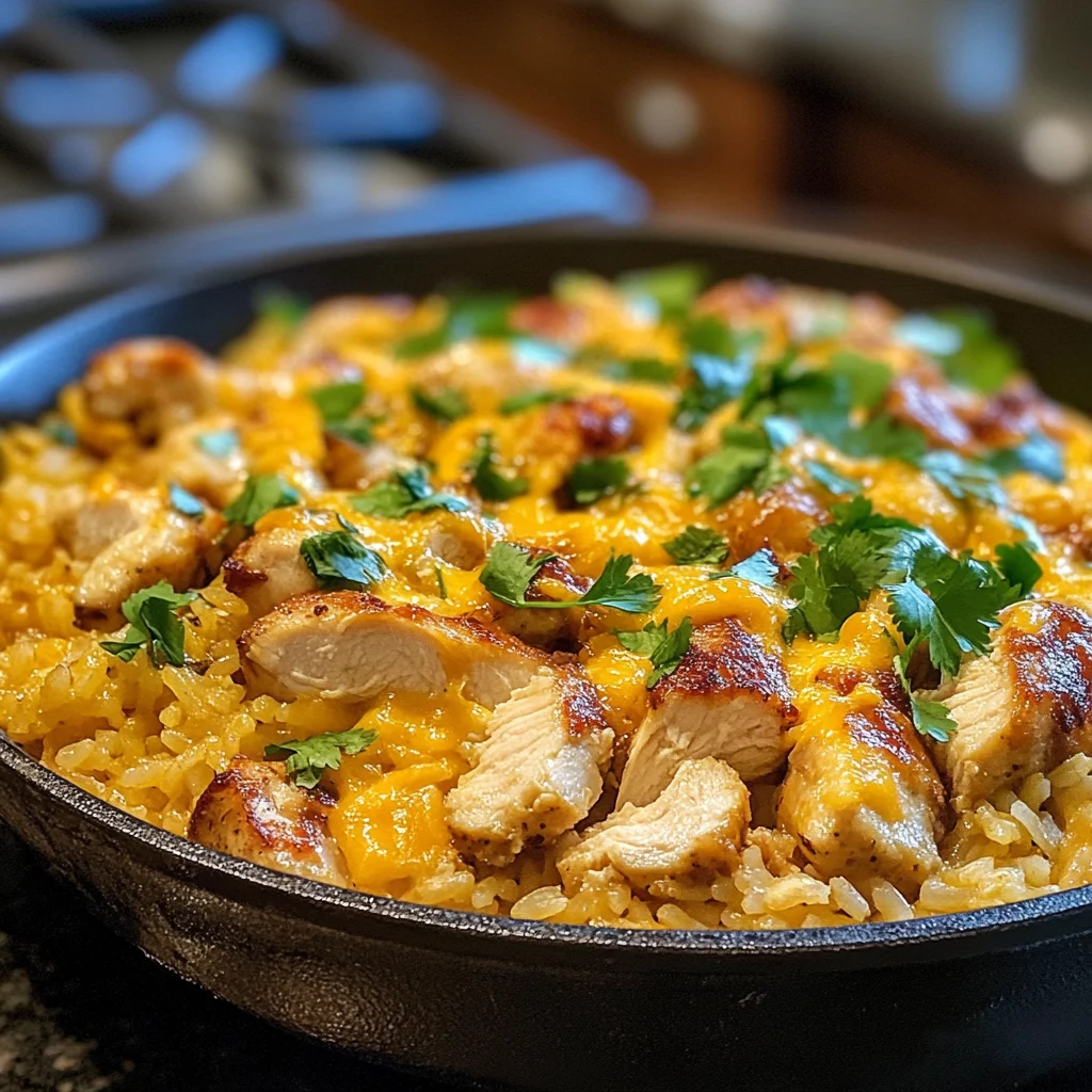 Arroz con pollo cheesy chicken