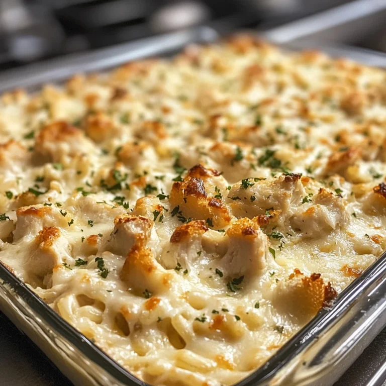 Chicken alfredo rice bake