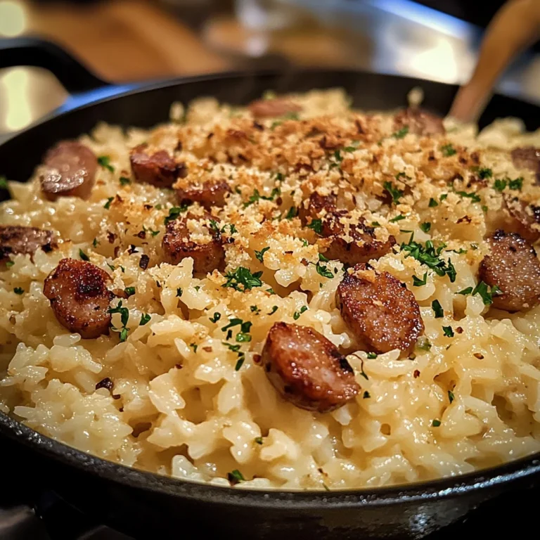 Cheesy Smoked Sausage Rice