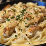 Creamy garlic parmesan chicken pasta