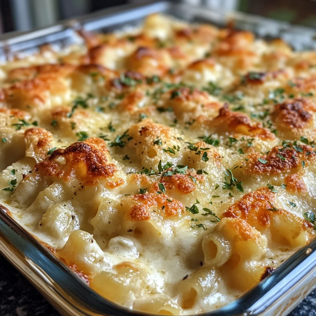 Seafood mac cheese bake