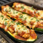 Chicken Parmesan Zucchini Boats