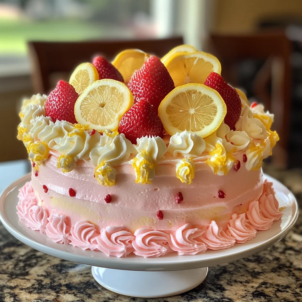 Strawberry Lemonade Layer Cake