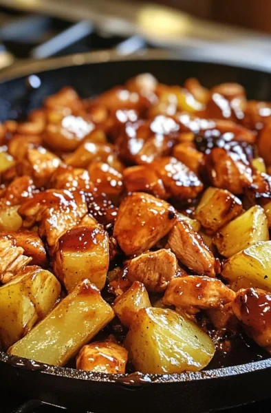 Bbq chicken potato skillet