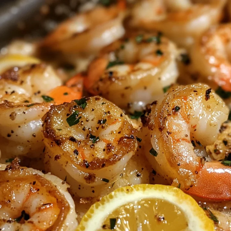 Baked Italian Shrimp Lemon